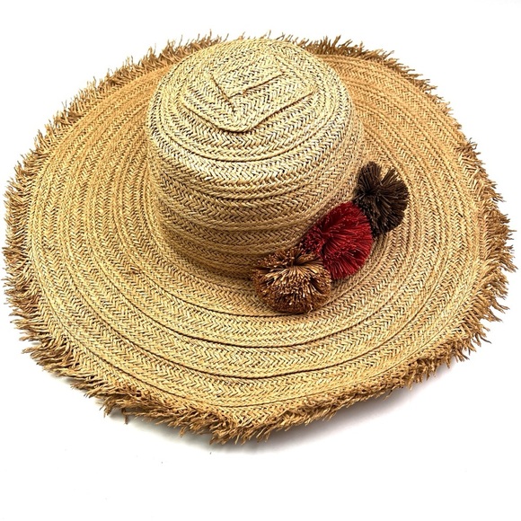 J. Jill Accessories - New J. Jill Wide Brim Raffia Straw Beach Sun Hat